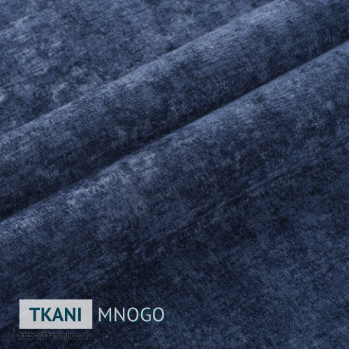 Фото материала велюра “6” (однотонный синий)