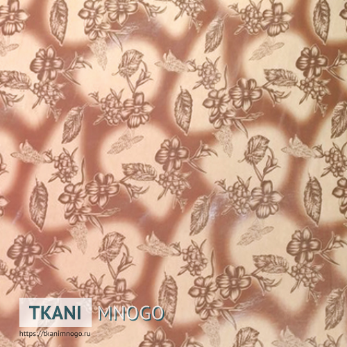 Фото текстиля Арбореал 843-2 артикул - бежевый цветы. Производитель Китай. Замша - фактура.